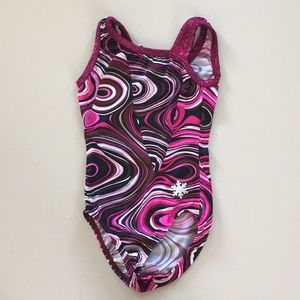 Snowflake gymnastics leotard